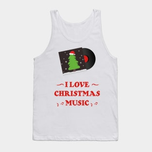 Xmas Vinyl Cover | Christmas Tree Ornaments Tank Top